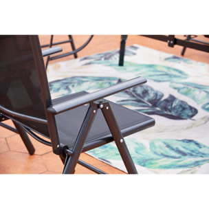 Table de jardin et 6 chaises en aluminium BARATHE