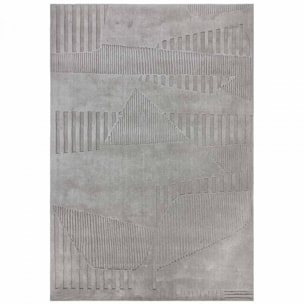 Tapis Salon Motif Géométrique, Tufté Main En Laine, KITO, Confort
