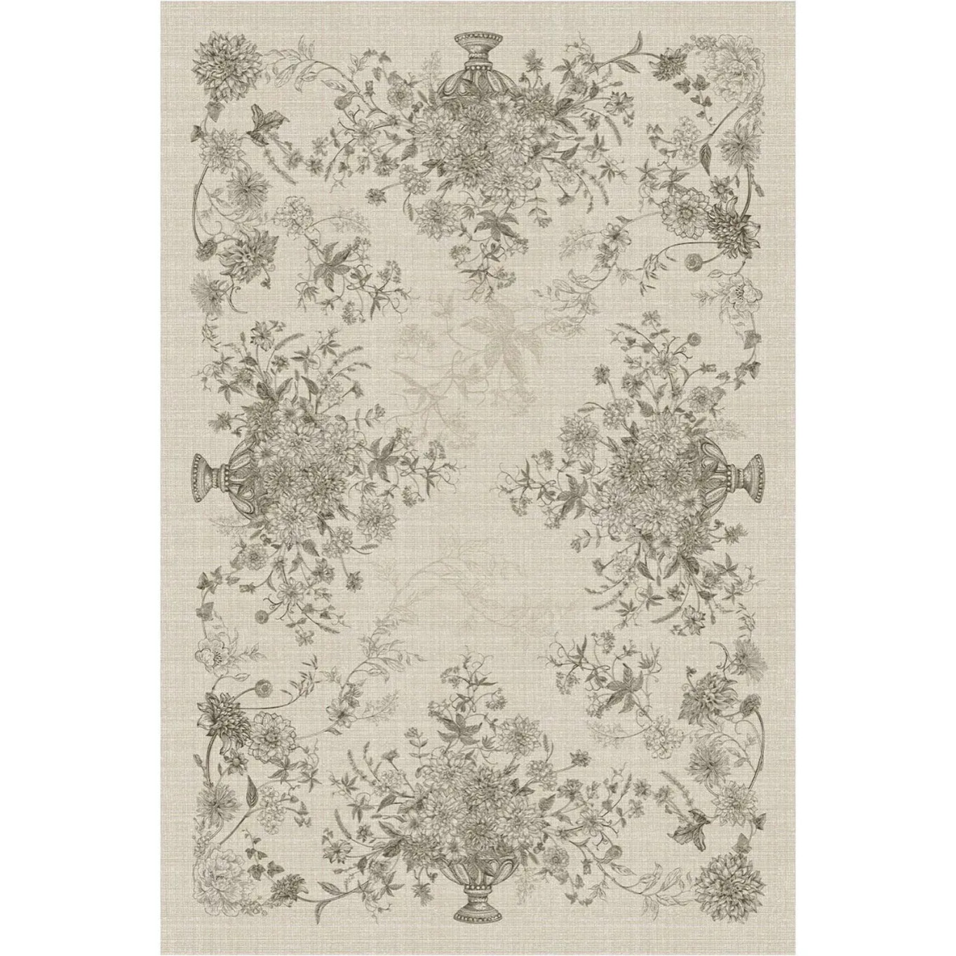 Tovaglia floreale antimacchia e lavabile 100% polylino TOILE