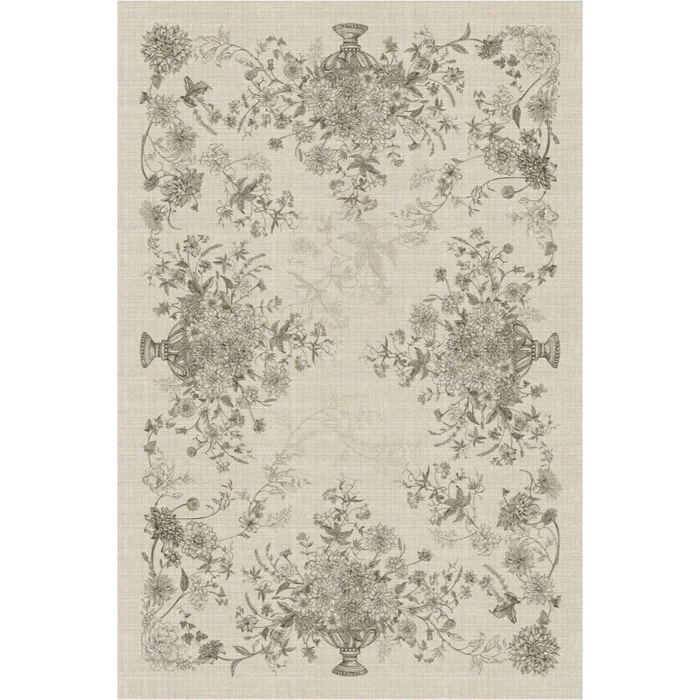 Tovaglia floreale antimacchia e lavabile 100% polylino TOILE