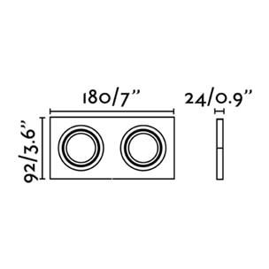 RADÓN R Lámpara empotrable orientable negra