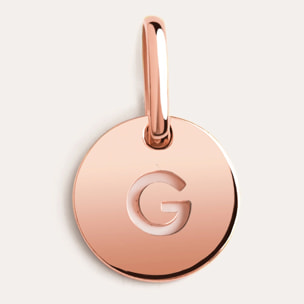 Mini Medallion Letter Plata Baño Oro Rosa