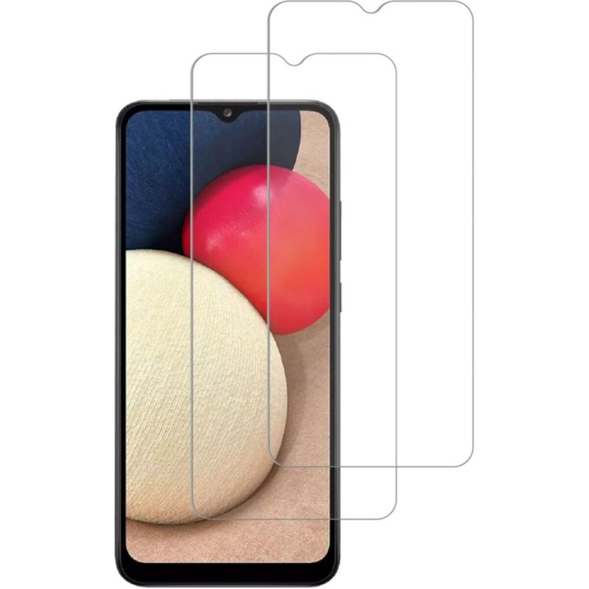 Pack ESSENTIELB Samsung A03s Coque + Verre trempé x2