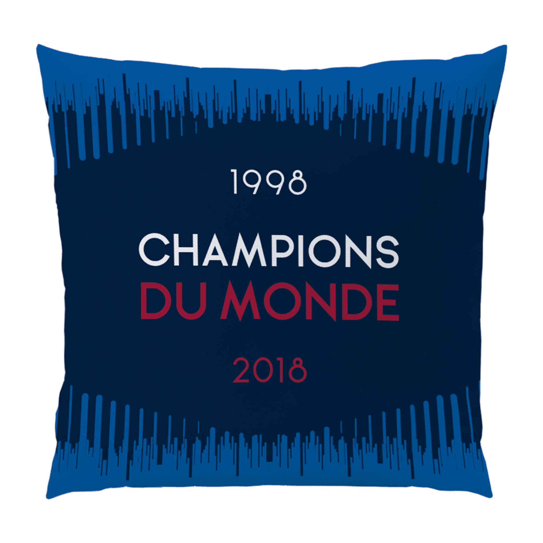 Coussin imprimé 100% polyester, FFF CHAMPIONS DU MONDE