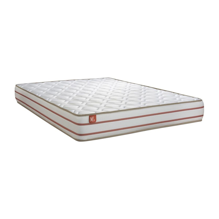 Matelas Mémoire de forme - Confort très ferme et accueil tonique - 24 d'épaisseur, 3 zones de confort - Réduction des points de pression - 2 places