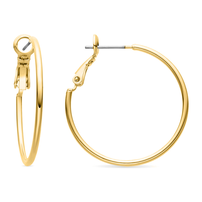 Pendientes de 30mm de diámetro acabado oro amarillo de 18k