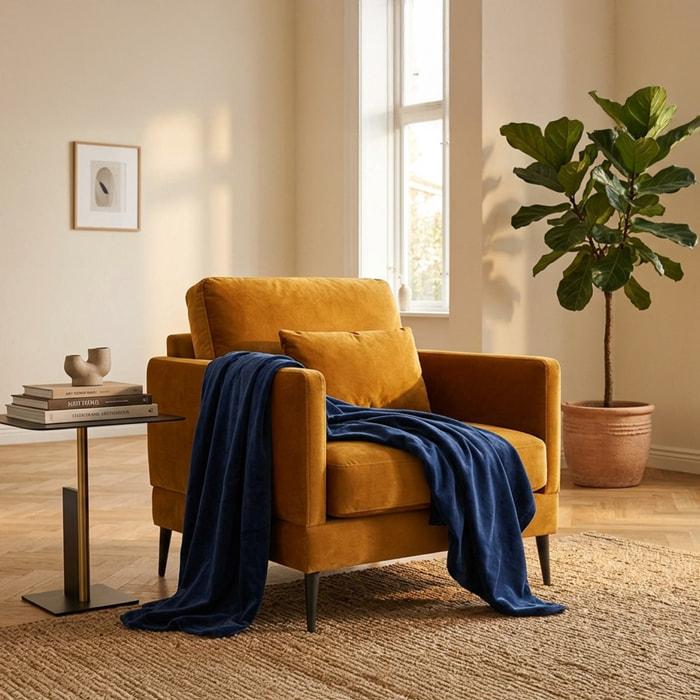 Fauteuil Splendido Velours - 1 Place