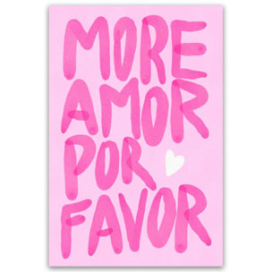 Tableau deco rose More Amor Tableau alu Dibond