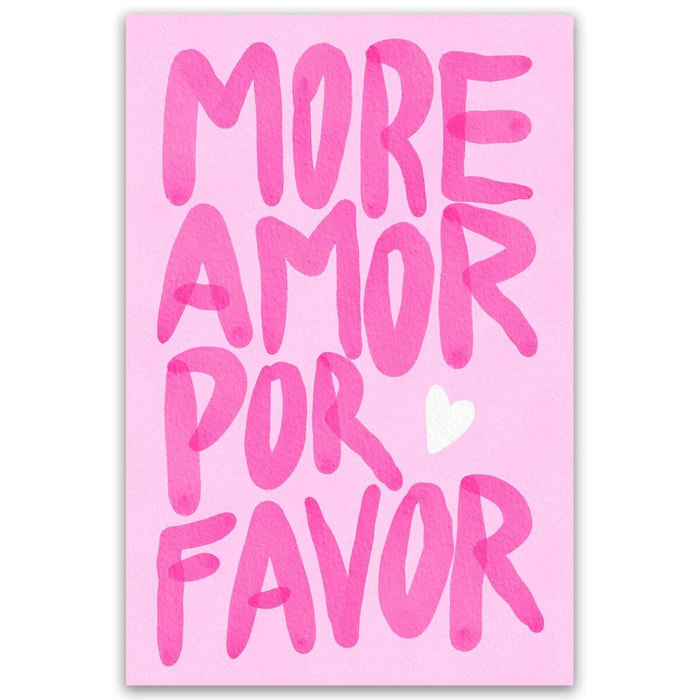 Tableau deco rose More Amor Tableau alu Dibond