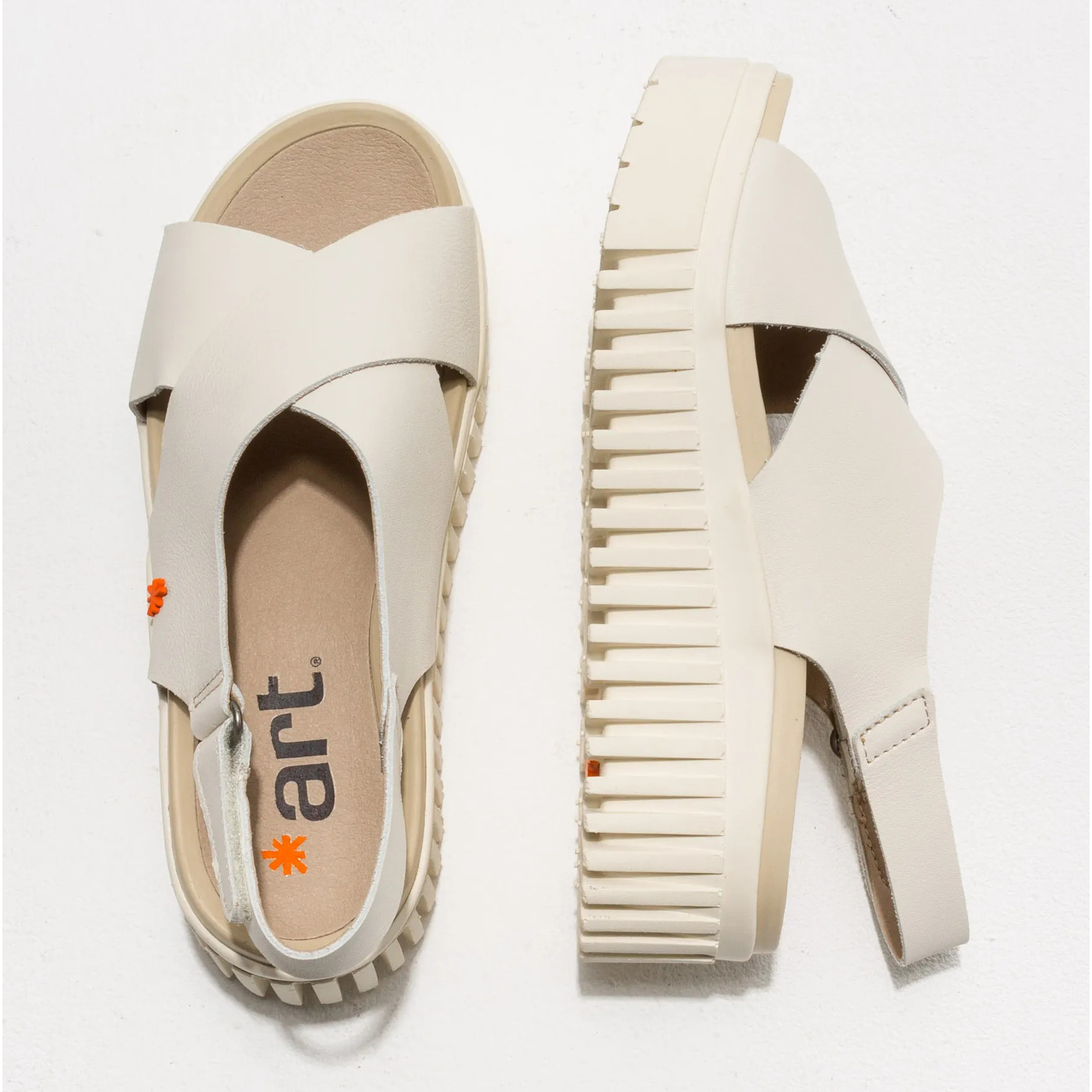Sandalia de cuña 1574 NAPPA CREAM/BRIGHTON color Cream
