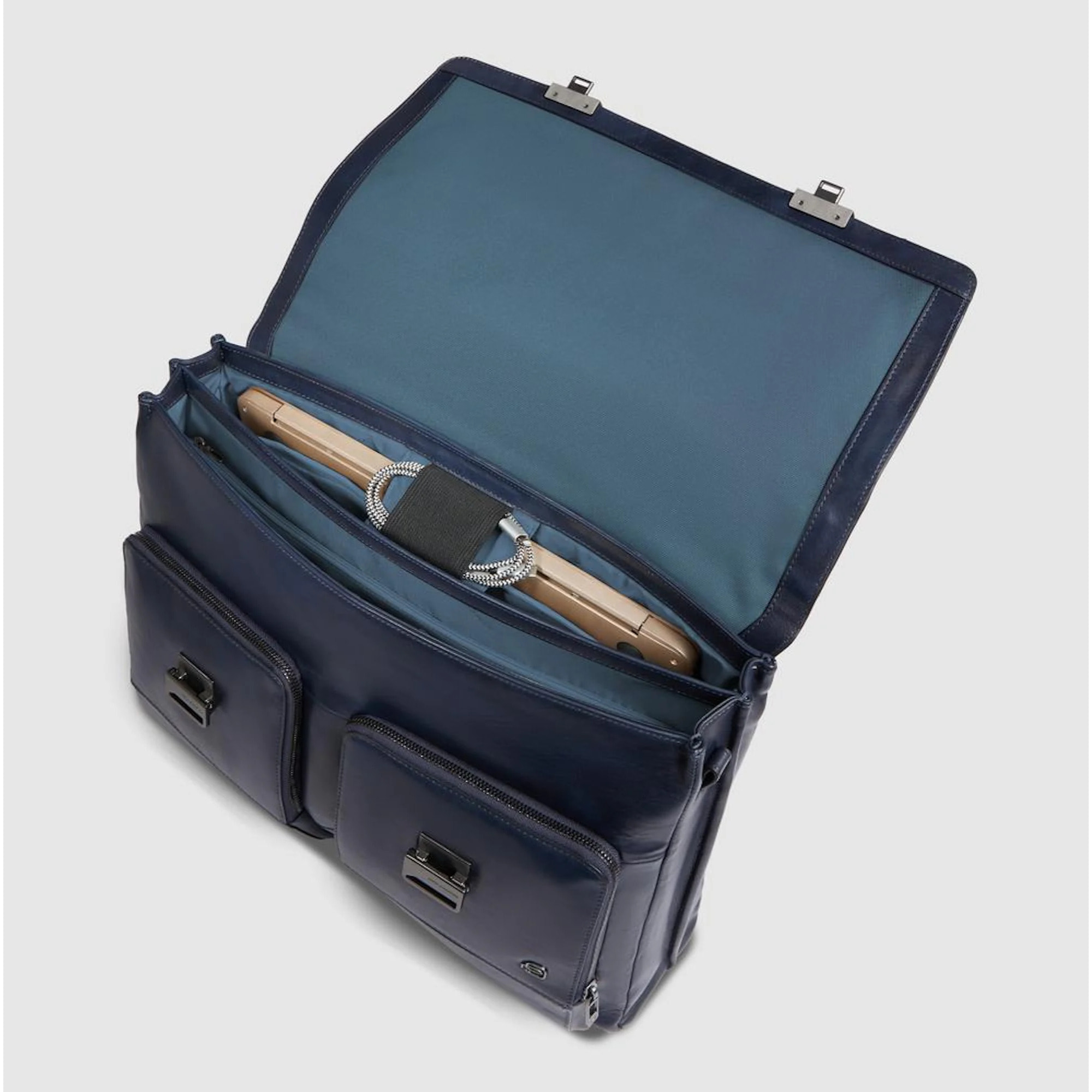 Piquadro Ventiquattrore in pelle porta pc e porta iPad® con protezione antiurto