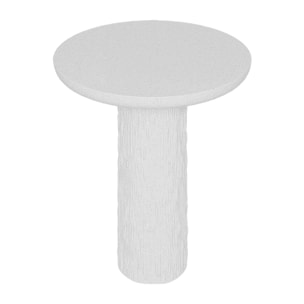 Mango – Table d’appoint blanche mouchetée en magnésie design