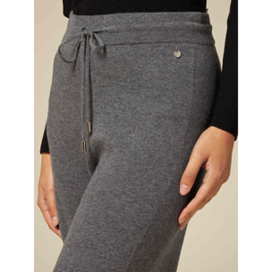 Oltre - Pantaloni in maglia misto cashmere - Grigio