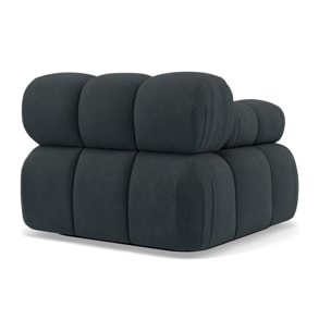 Ruby - module d'assise gauche en velours texturé - Noir