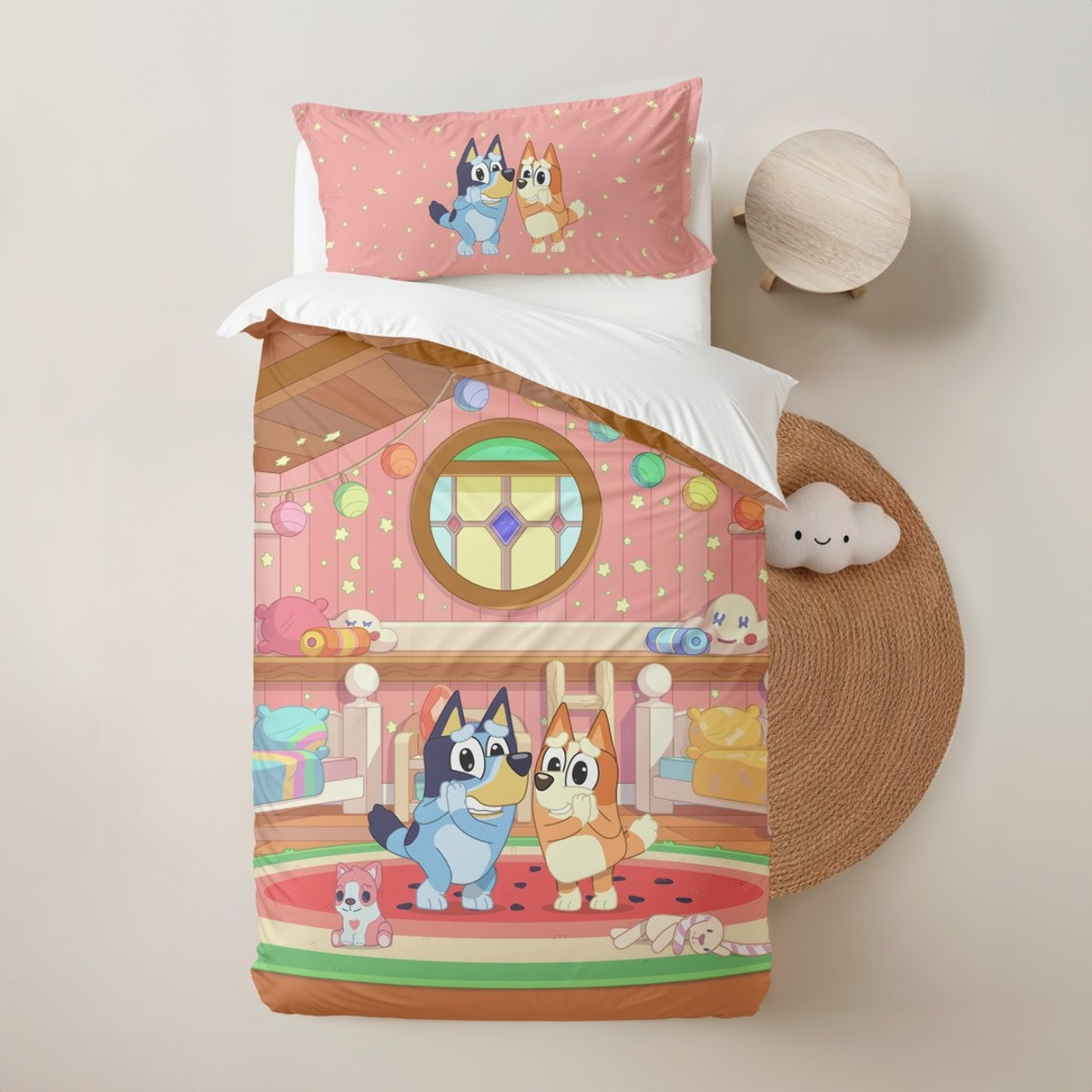 Funda nordica BLUEY + funda almohada 45x110