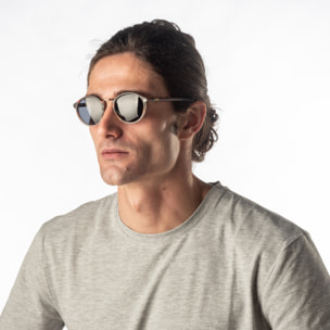 Gafas de sol OCEAN LILLE - Mate carey arriba y blanco trans abajo / Plana ahumada