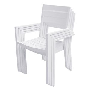 Salon de jardin VENEZIA extensible 132/264 en aluminium blanc - 10 places