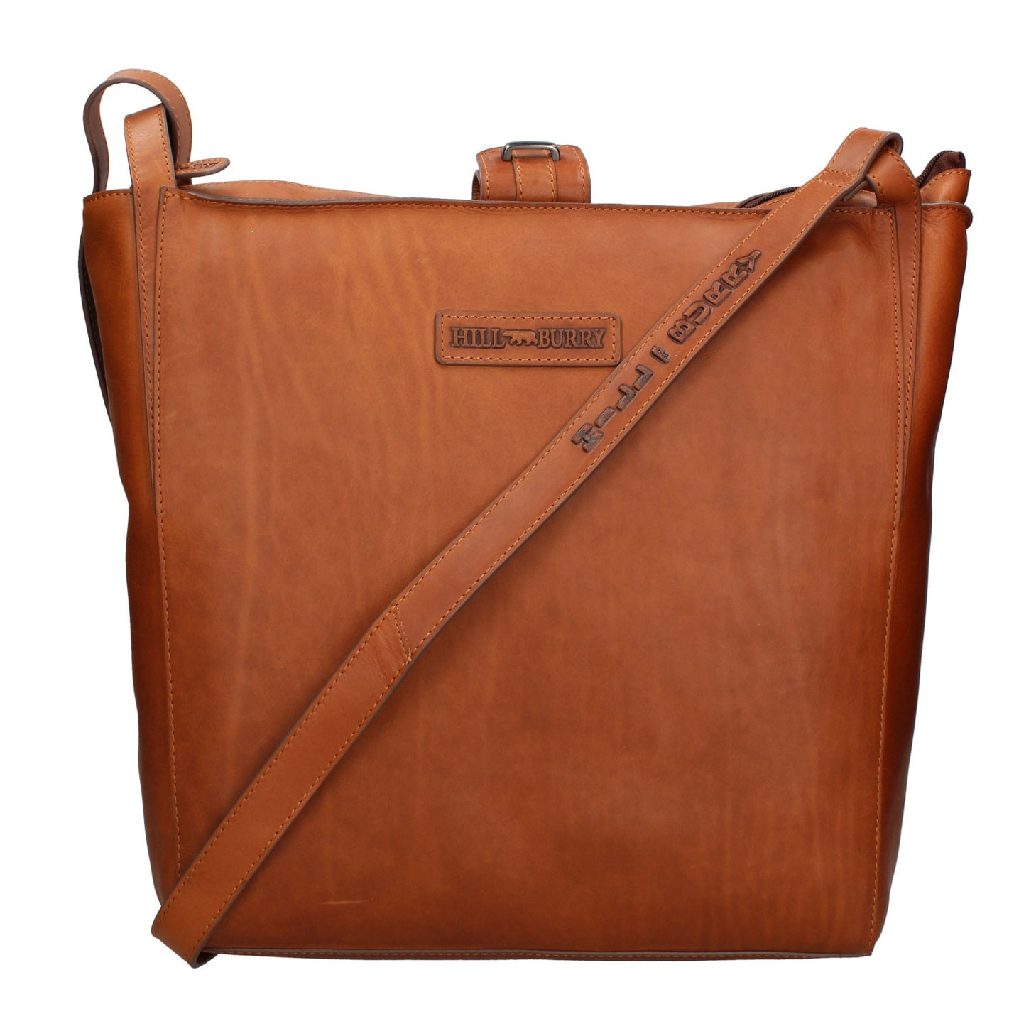 Borsa a tracolla da uomo - Modello False - Vera pelle - 37.0 x 36.0 x 14.0 cm