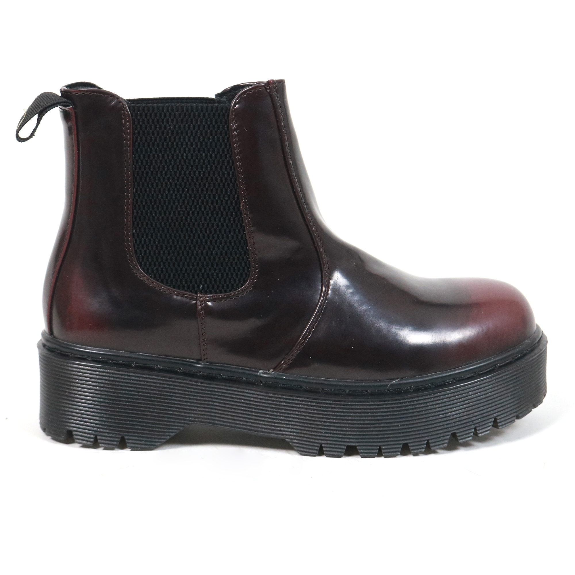 STIVALETTO ELASTICI FLATFORM CHOCOLA' BORDEAUX