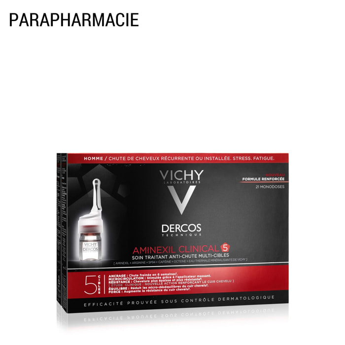 Dercos Technique Homme - Soin Traitant Anti-Chute Global 21x6 ml
