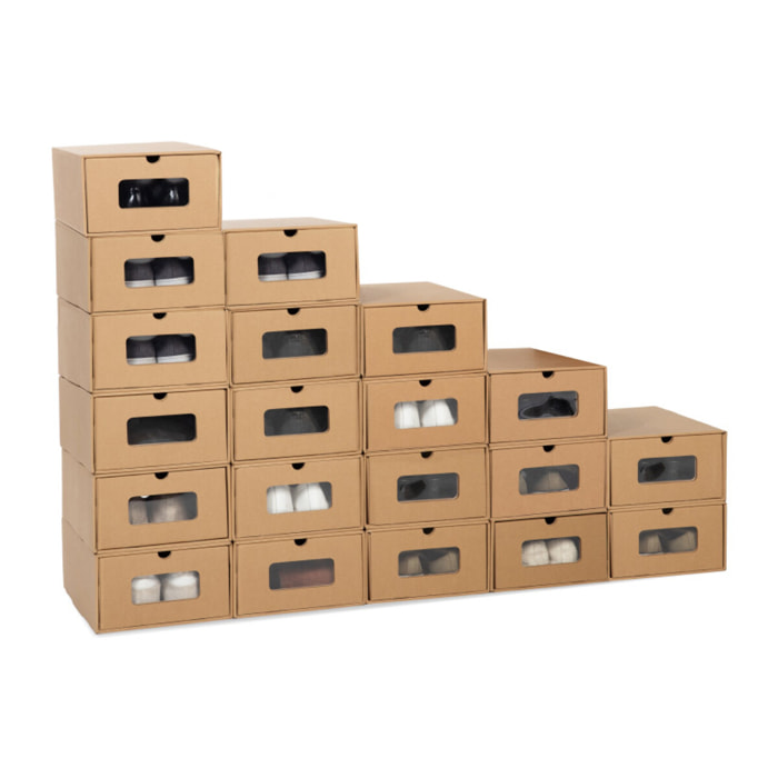 Boîtes de rangement en craft - lot de 20