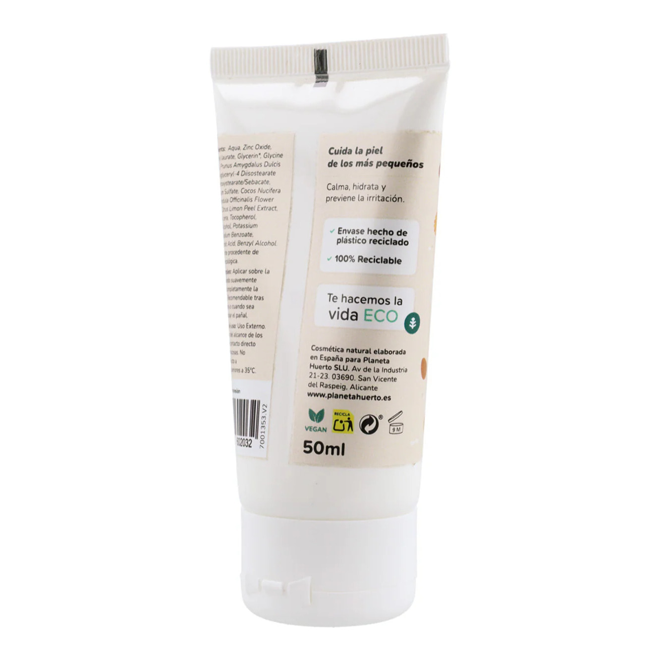 Crema pañal Baby caléndula y almendras dulces Planeta Huerto 50 ml