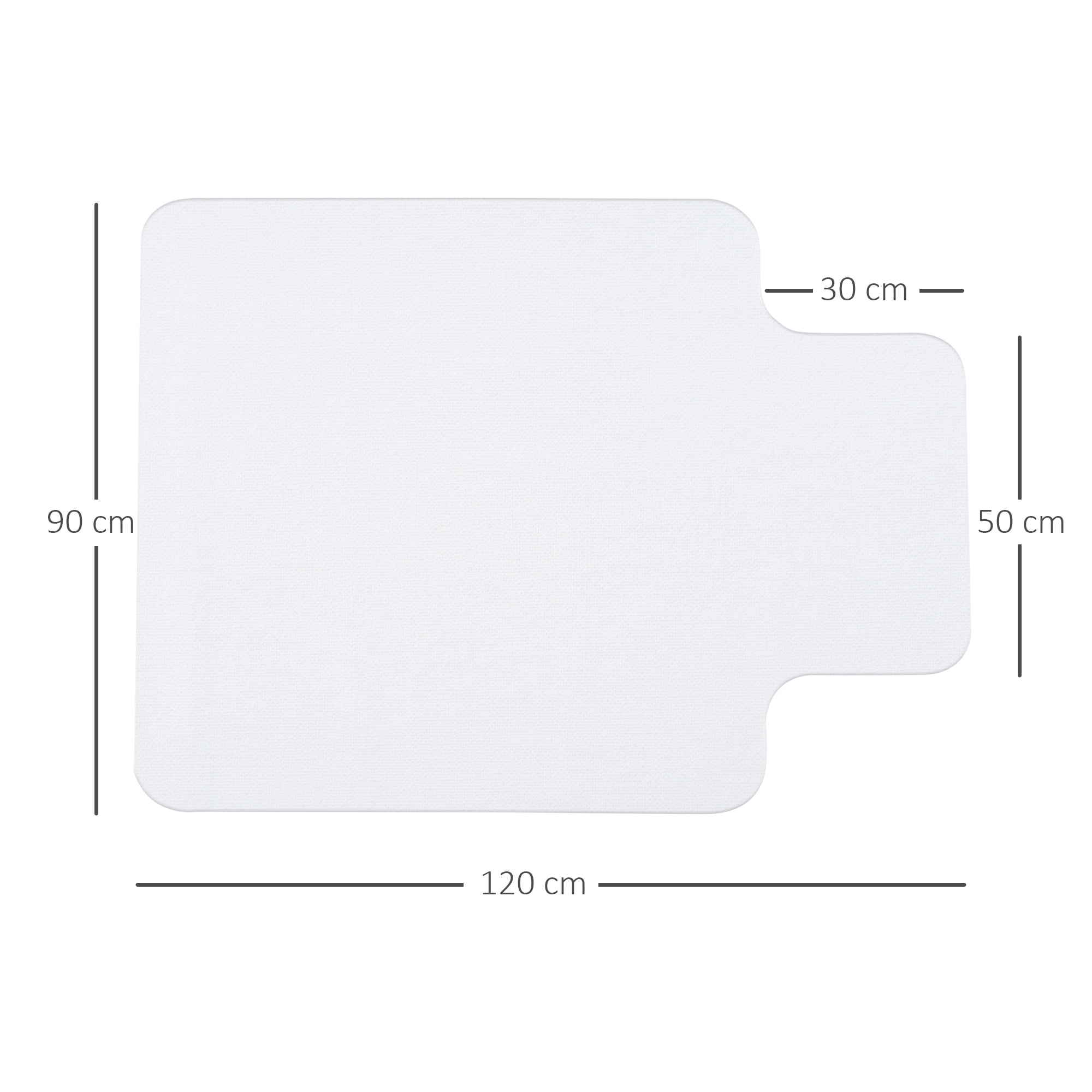 Alfombra Protectora para Silla de Oficina 90x120cm Protector Suelo Enmoquetado (Convexo, Sin picos antideslizantes)