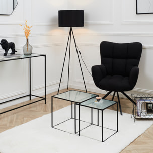 Table Gigogne Rosa Verre Texture X2