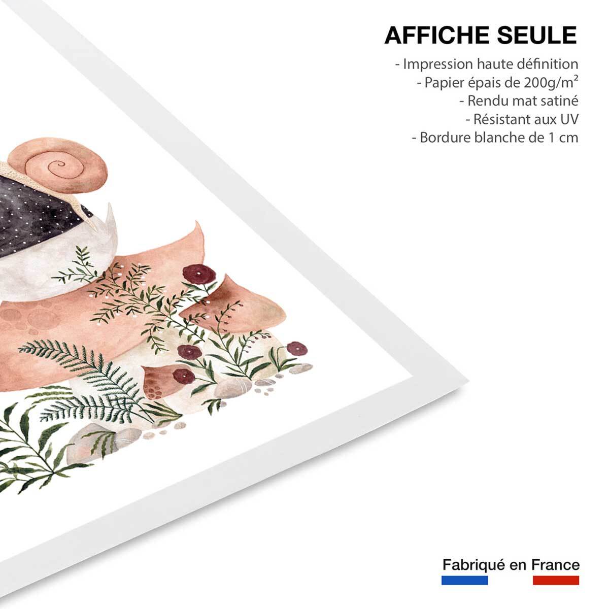 Affiche enfant les trésors de la forêt  Affiche seule