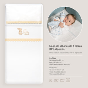 Triptico Coche Oso Tumbado Conejito Bco/Beig