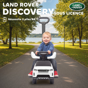 Porteur voiture enfant Land Rover Discovery évolutif 18-36 mois effets sonores blanc