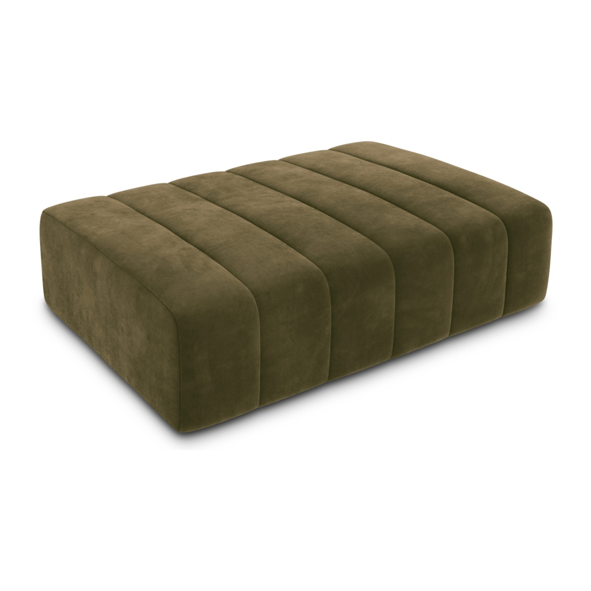 Pouf "Marcel" en velours vert