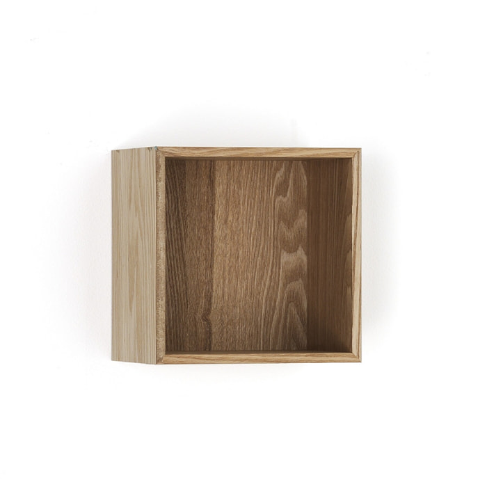 Étagère murale Tomasucci BILLA à 1 compartiment, MDF plaqué chêne, 20 × 15 × 20 cm