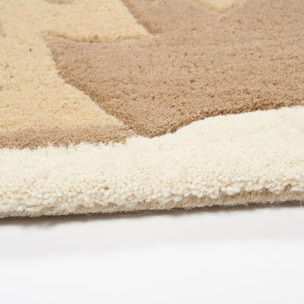 Tapis salon et chambre fait main en laine motif floral OLXE