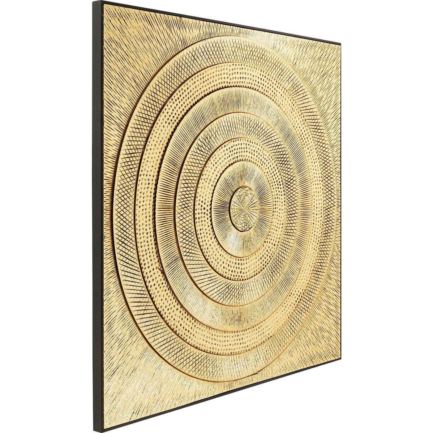 Tableau Art Circle doré 120x120cm Kare Design