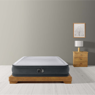 Intex Materasso Gonfiabile Dura-Beam Comfort Plush Piazza e Mezza con Pompa Elettrica Incorporata, 137x191x33