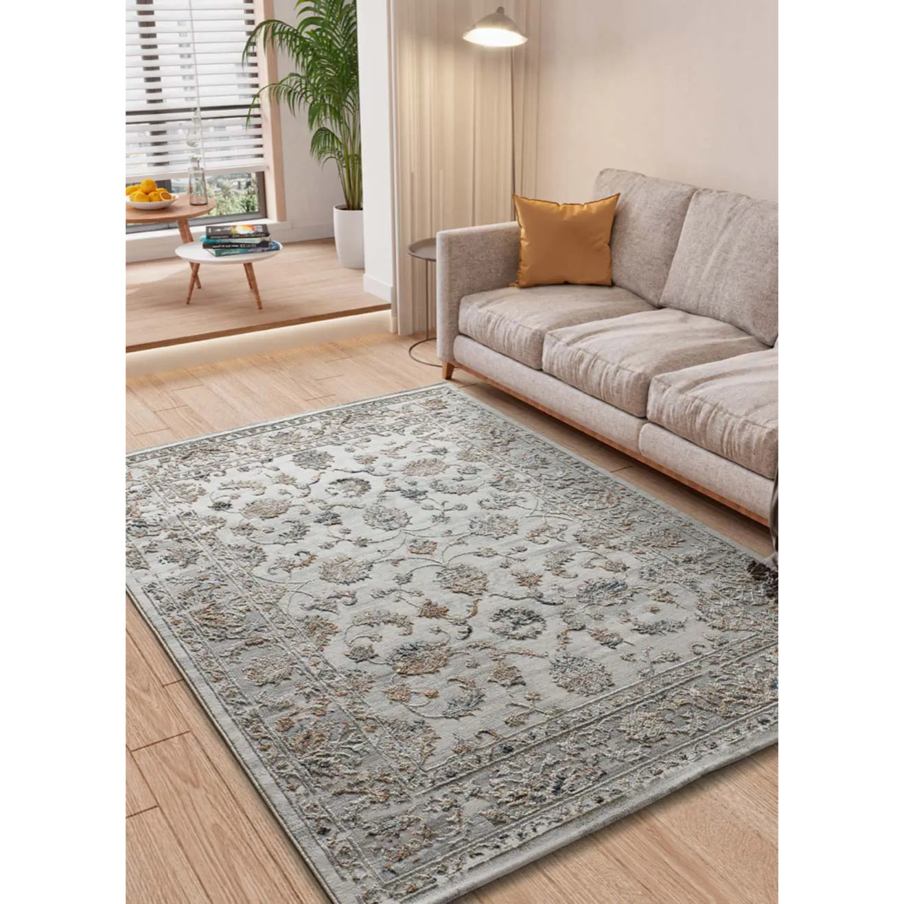 KEOPS Alfombra vintage con relieve multicolor, varias medidas disponibles.