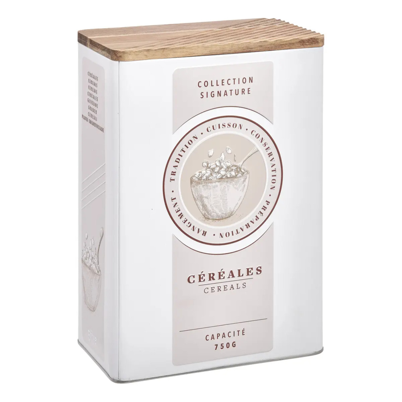 Boîte à céréales 4L creme