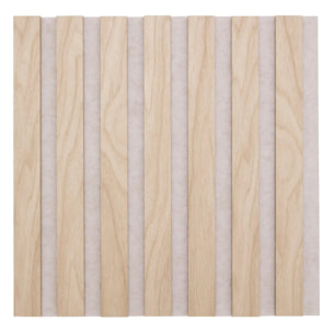 Lot de 3 panneaux décoratifs Colva beige fond gris 30x30cm