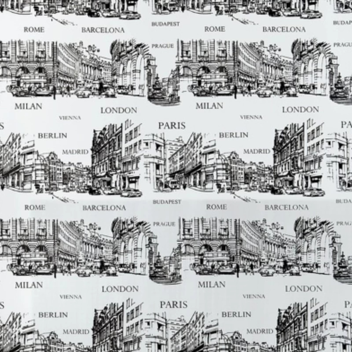 Rideau de douche PEVA PLACES 180x200cm Noir & Blanc Spirella