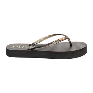 Sandalias de playa negras en PVC