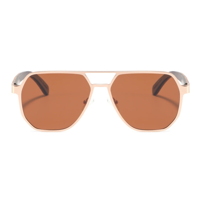 Gafas de Sol Feler 1801-2 Polarizadas de Madera Unisex 56 mm