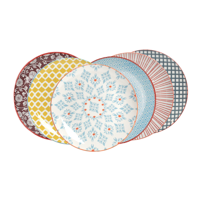 Lot de 6 assiettes à dessert design 1, SABAE