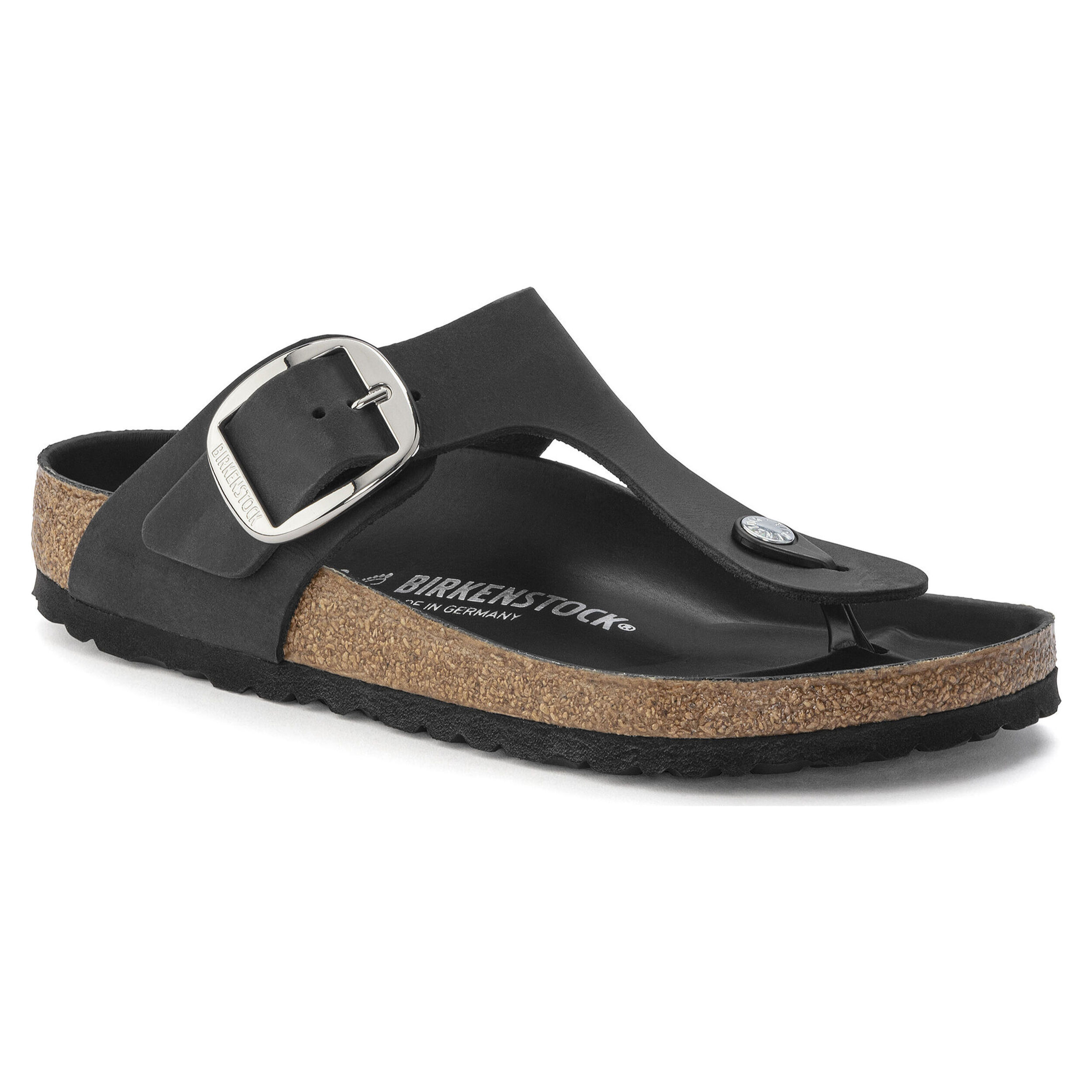 Ciabatte Birkenstock Gizeh Big Buckle Leoi Black Hex Nero