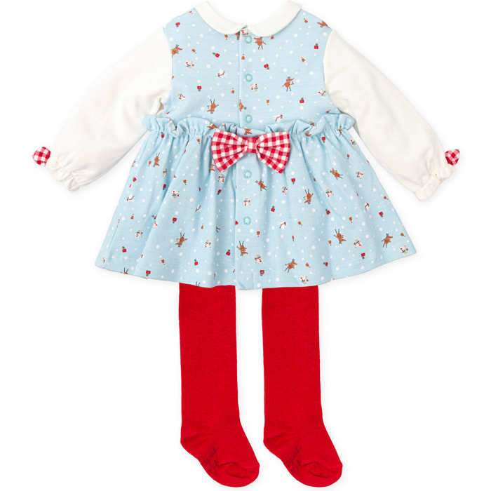 Vestido con leotardos . - Aguamarina