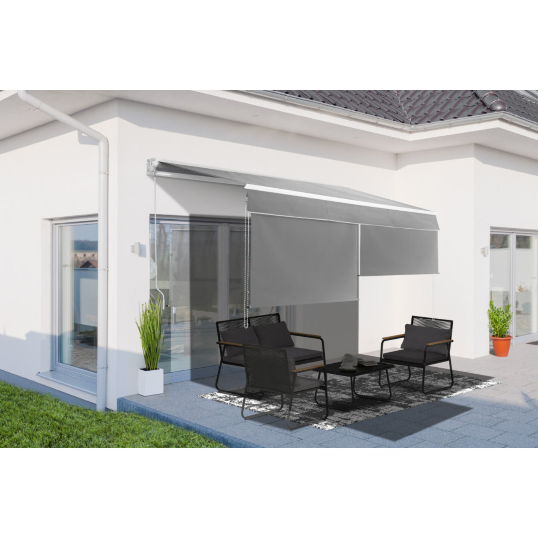 Store banne Genova vertical - Gris