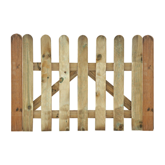 Puerta Valla Madera De Pino Tratada