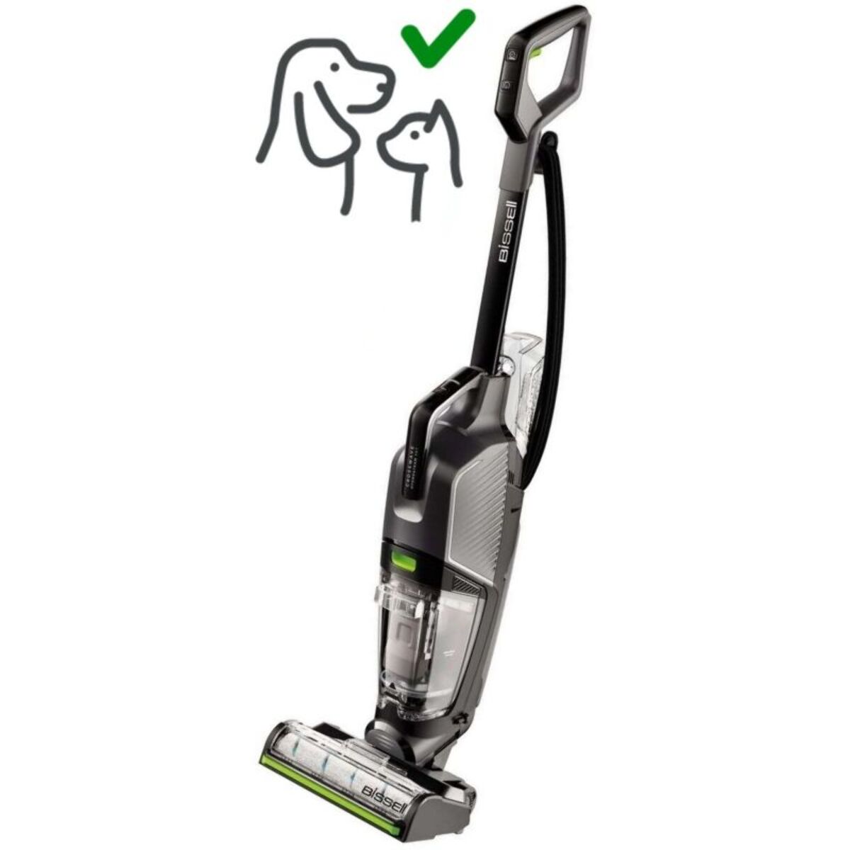 Aspirateur laveur BISSELL Crosswave HydroSteam Pet Pro - Fonction vapeur, idéale taches tenaces