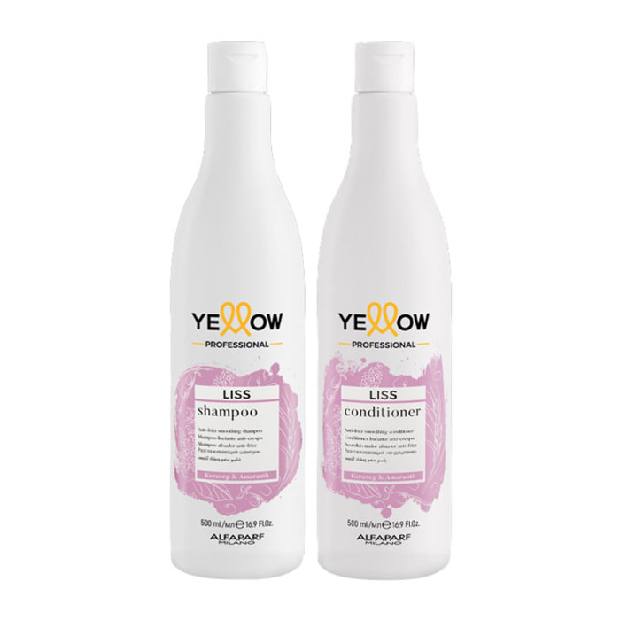 ALFAPARF Yellow Kit Liss Shampoo 500ml + Conditioner 500ml