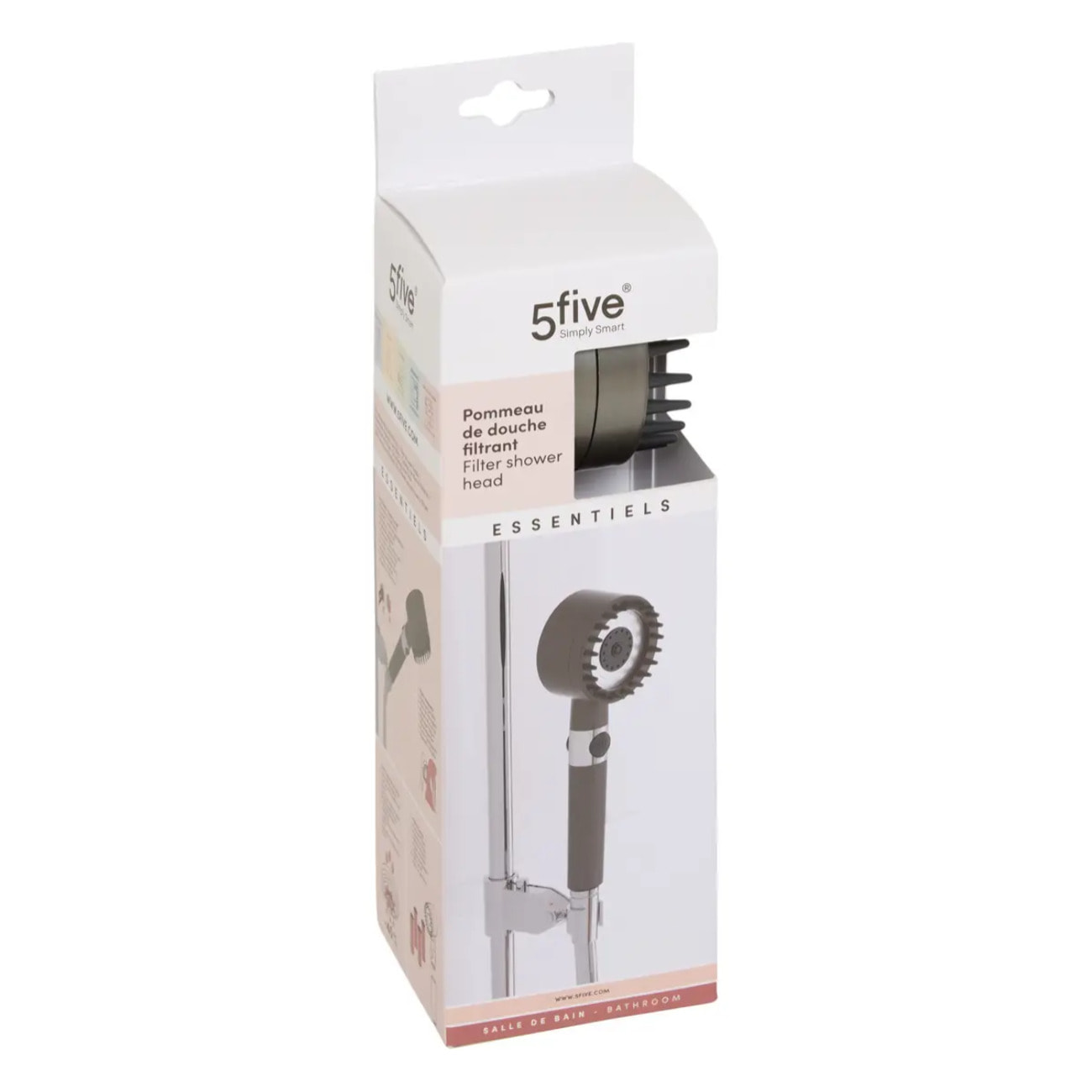 Pommeau de douche L.24,5cm gris